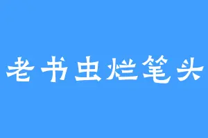 老书虫烂笔头