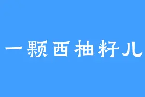 一颗西柚籽儿