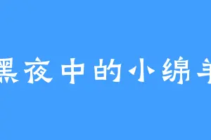 黑夜中的小绵羊