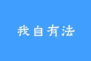 我自有法