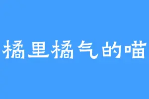 橘里橘气的喵