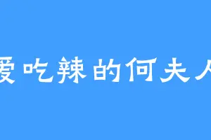 爱吃辣的何夫人